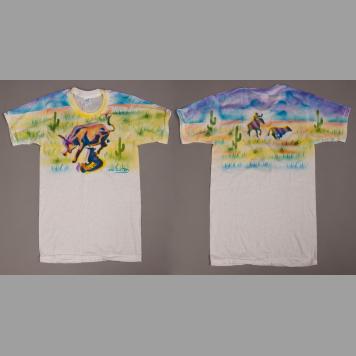 T-SHIRT W/BULL & COWBOY DESIGN