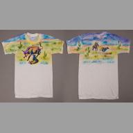 T-SHIRT W/BULL & COWBOY DESIGN