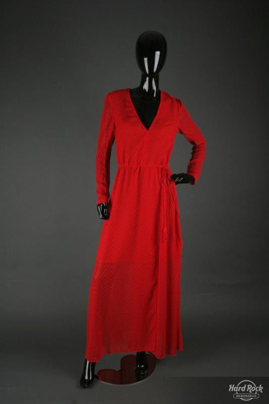 Red Chevron Patterned Dress