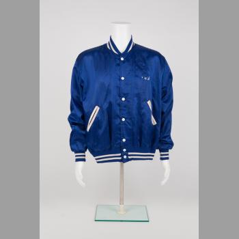 Blue Satin Crew Jacket