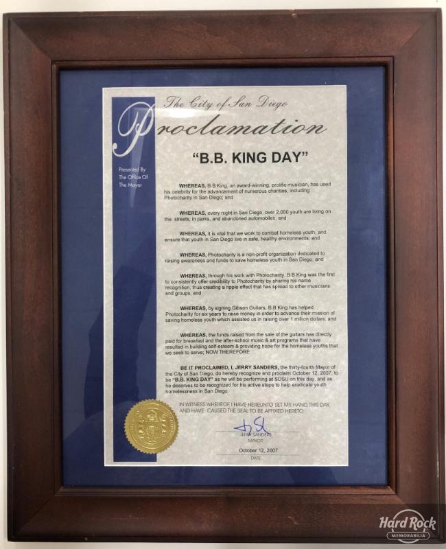 SAN DIEGO CITY PROCLAMATION