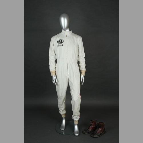 White Cotton Jumpsuit with Boots
