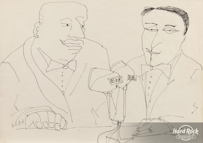 Original drawing of BBC commentators