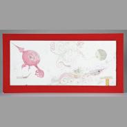 "Moonlite in Silver Flight", Ink Drawing