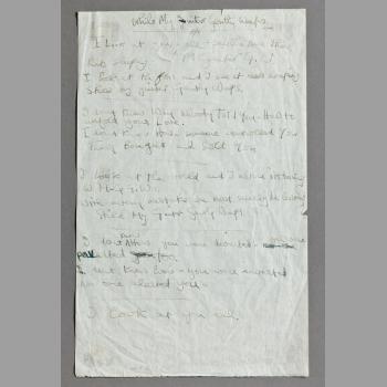Handwritten Lyrics to “While My Guitar Gently Weeps”