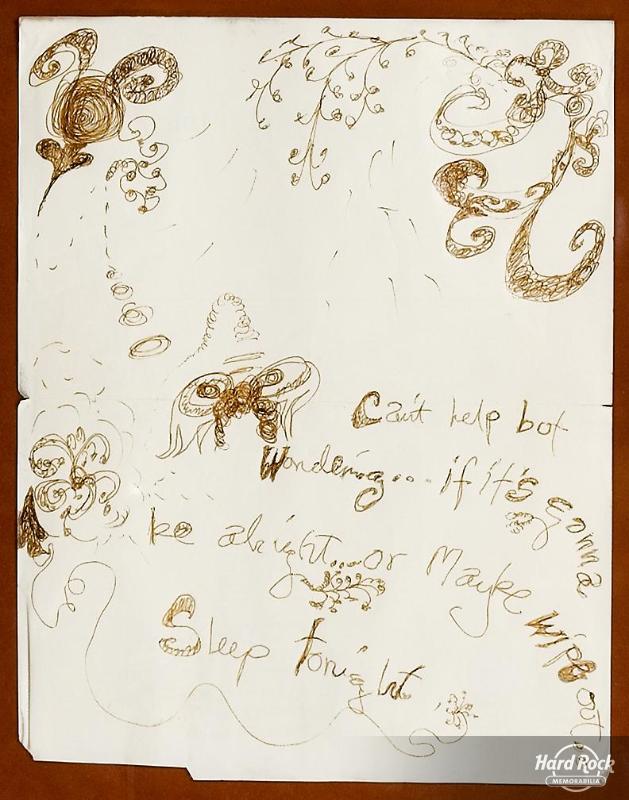 Lyrics and Doodles on Paper