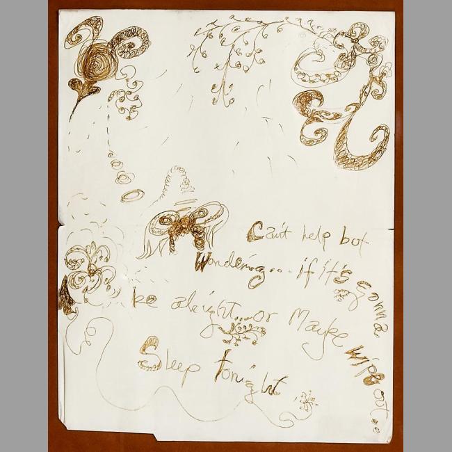 Lyrics and Doodles on Paper