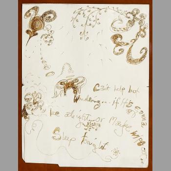 Lyrics and Doodles on Paper