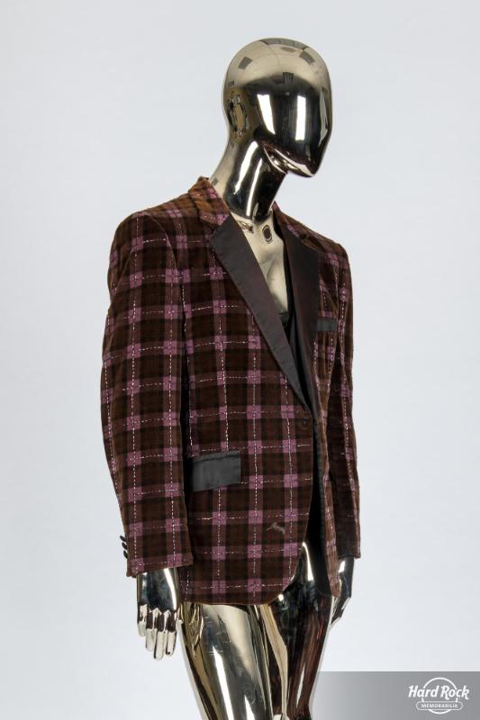 Purple Plaid Tuxedo Jacket