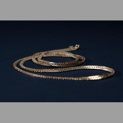 Gold Herringbone Necklace
