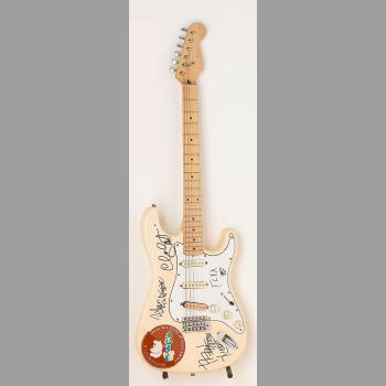 Band Signed White Guitar