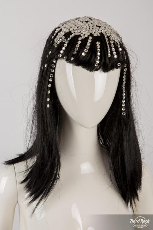 Black Wig with Rhinestones