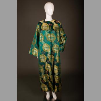 CARNIVAL WORN, GOLD-GREEN CAPE