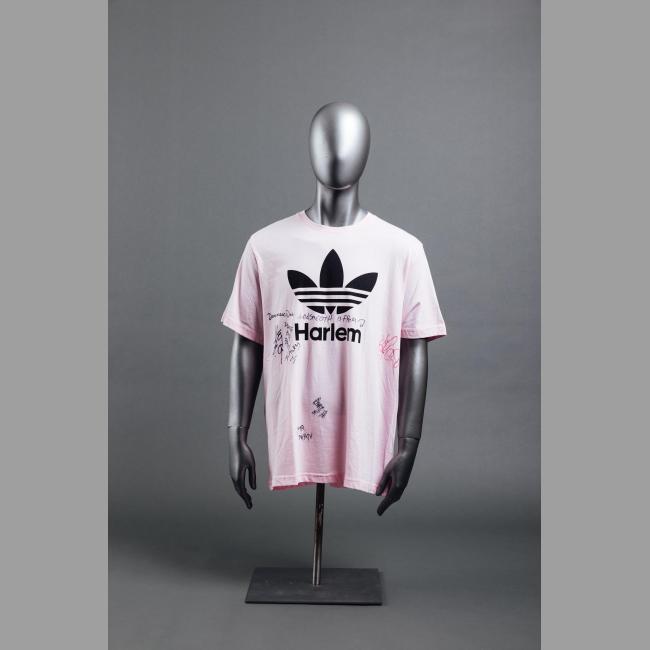 Signed Pink "Harlem" Adidas T-Shirt