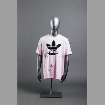 Signed Pink "Harlem" Adidas T-Shirt