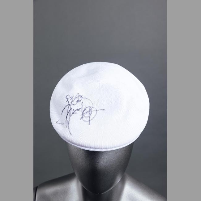 Signed White Kangol Hat - Chuck D