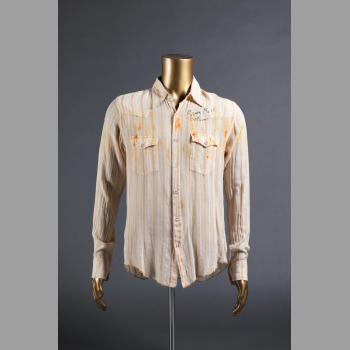 Stage-Worn Beige Striped Shirt