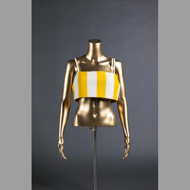 Yellow & White Striped Top