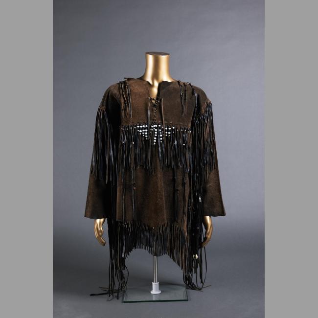 Fringed Buckskin Poncho