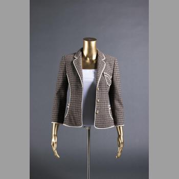 Green & Tan Houndstooth Blazer