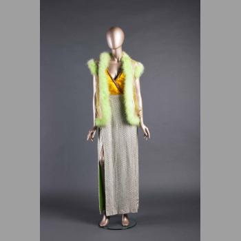 Green & White Sequined Costume