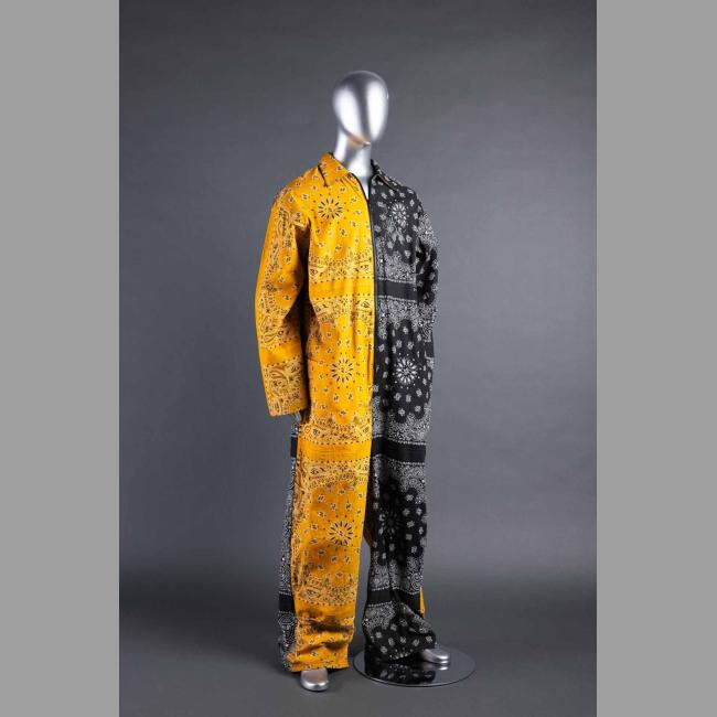 Black and Yellow Bandana Jumpsuit