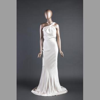 Custom White Silk Gown